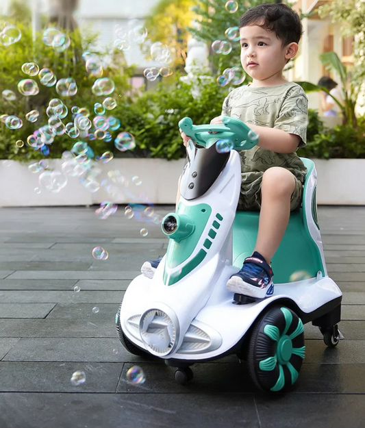 Juguete Coche eléctrico para niños que hace Burbujas, control remoto / Baby Bubble Car